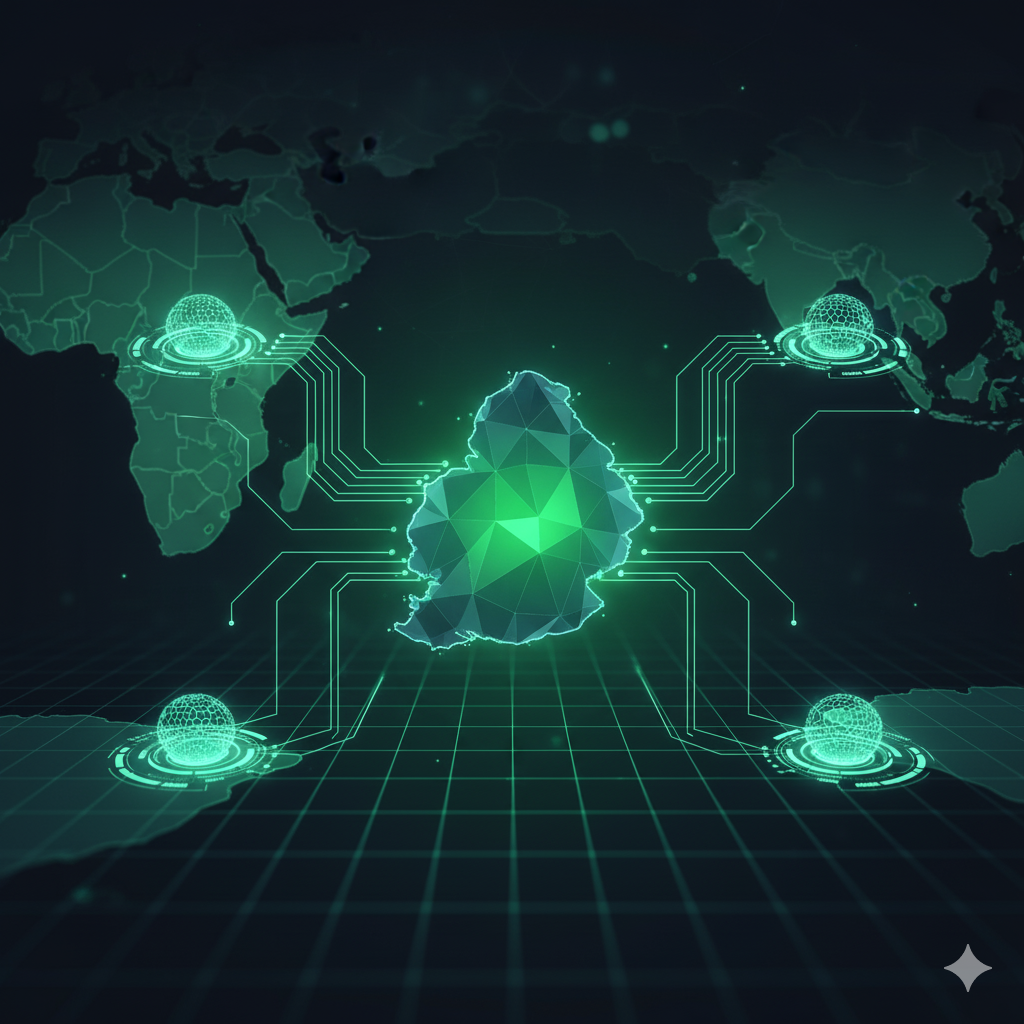 Globe showing network connections